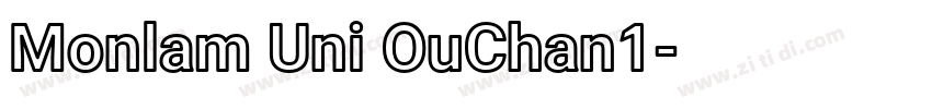 Monlam Uni OuChan1字体转换